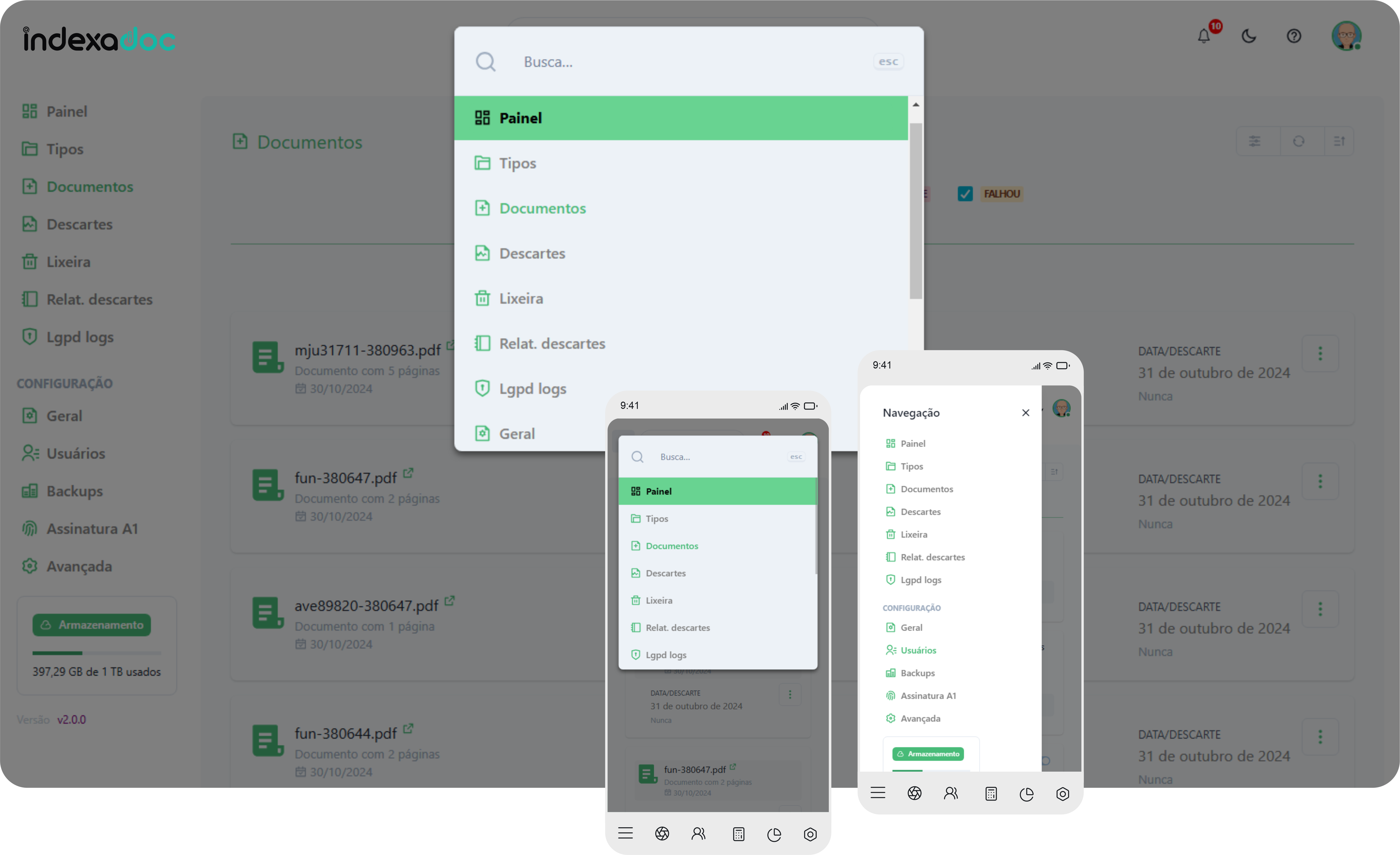Indexadoc Dashboard — Indexação